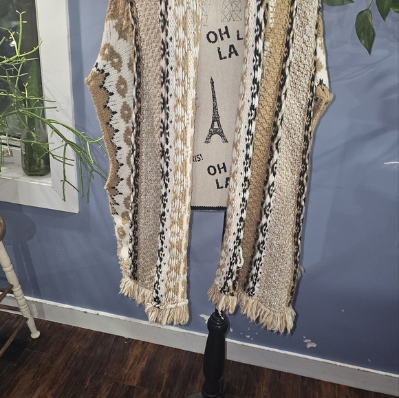 Cocogio fair isle fringe cardigan - Picture 2 of 6